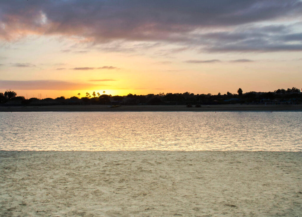 sunset at Newport Dunes