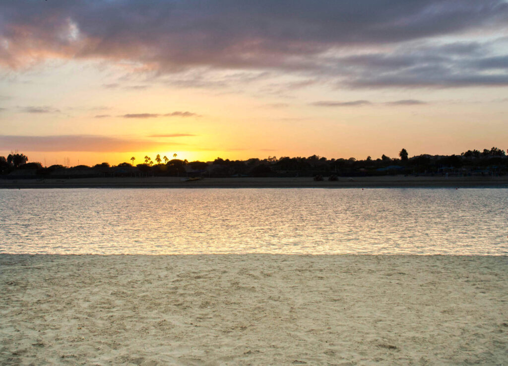 sunset at Newport Dunes