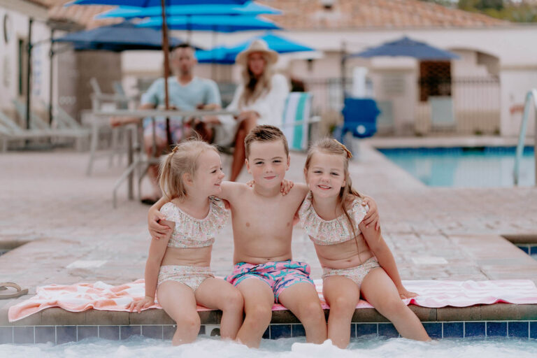 kids at the hot tub