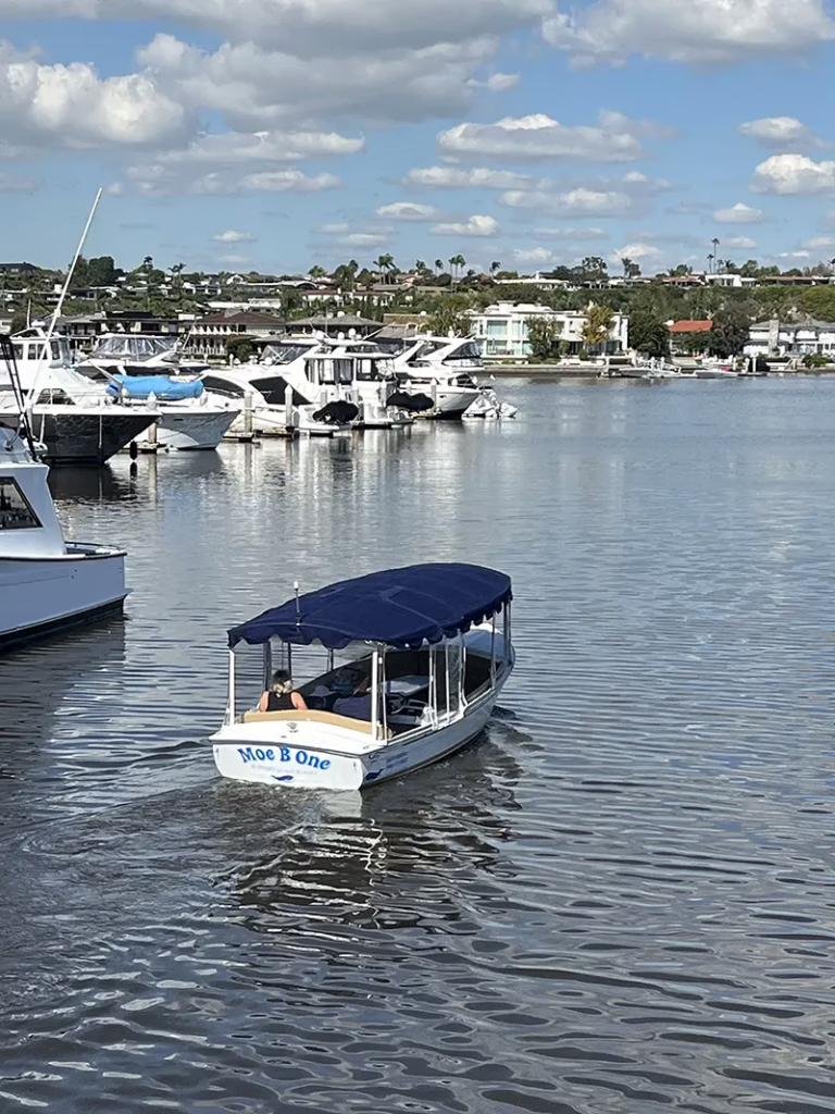 Duffy rental going out to the harbor from Newport Dunes