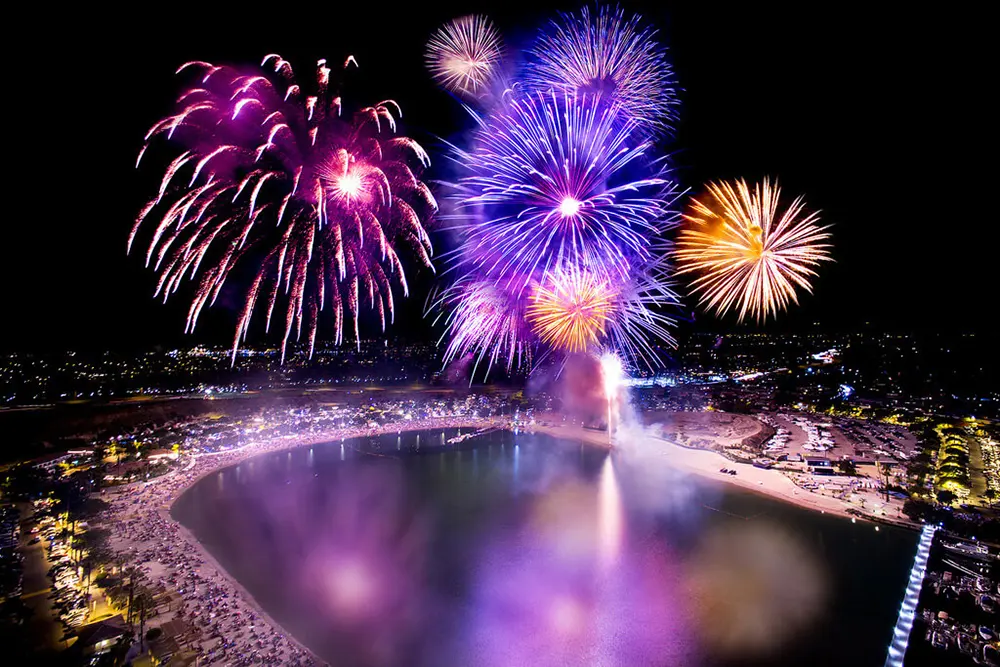 Fireworks at Newport Dunes