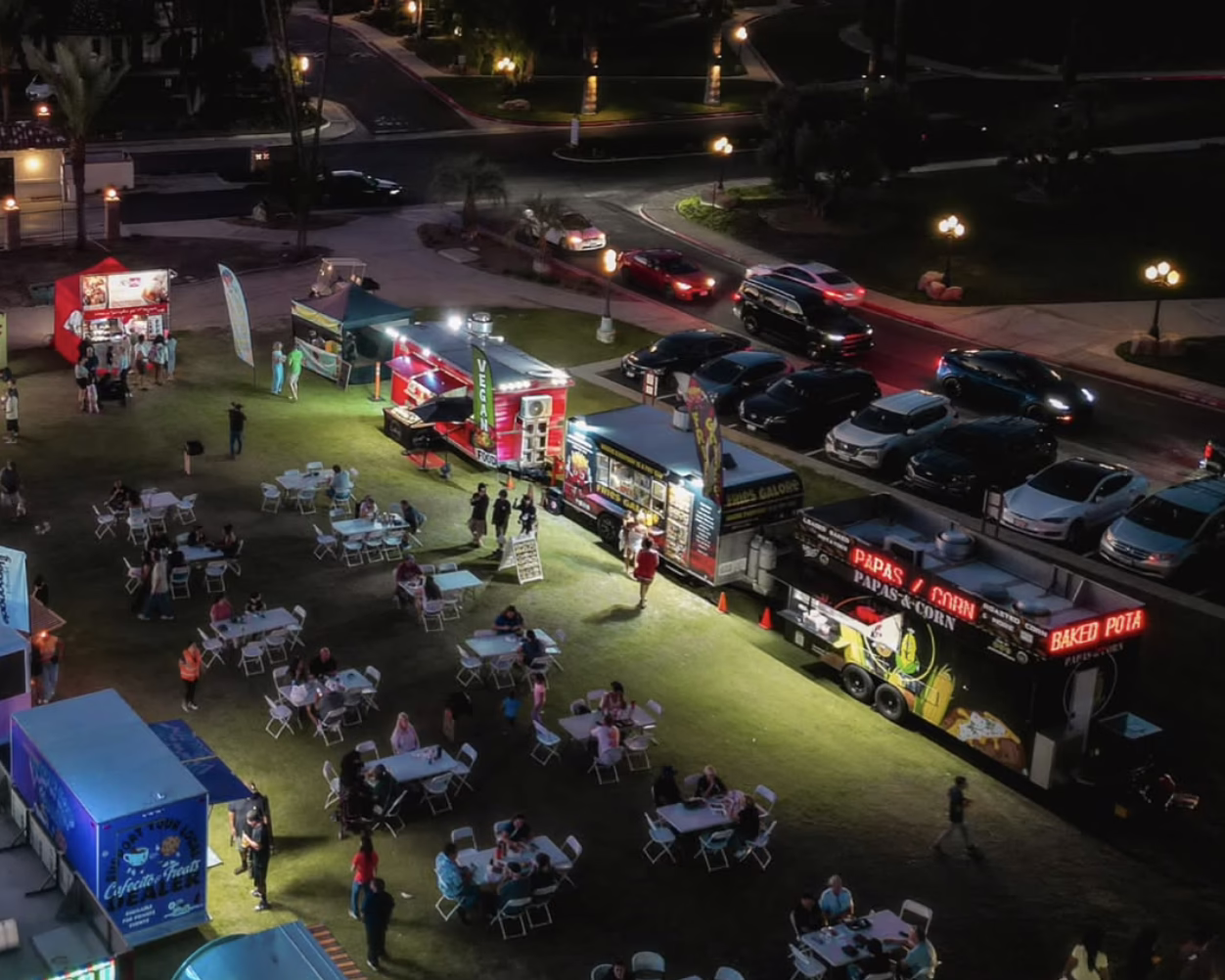 Food Truck fest view from above