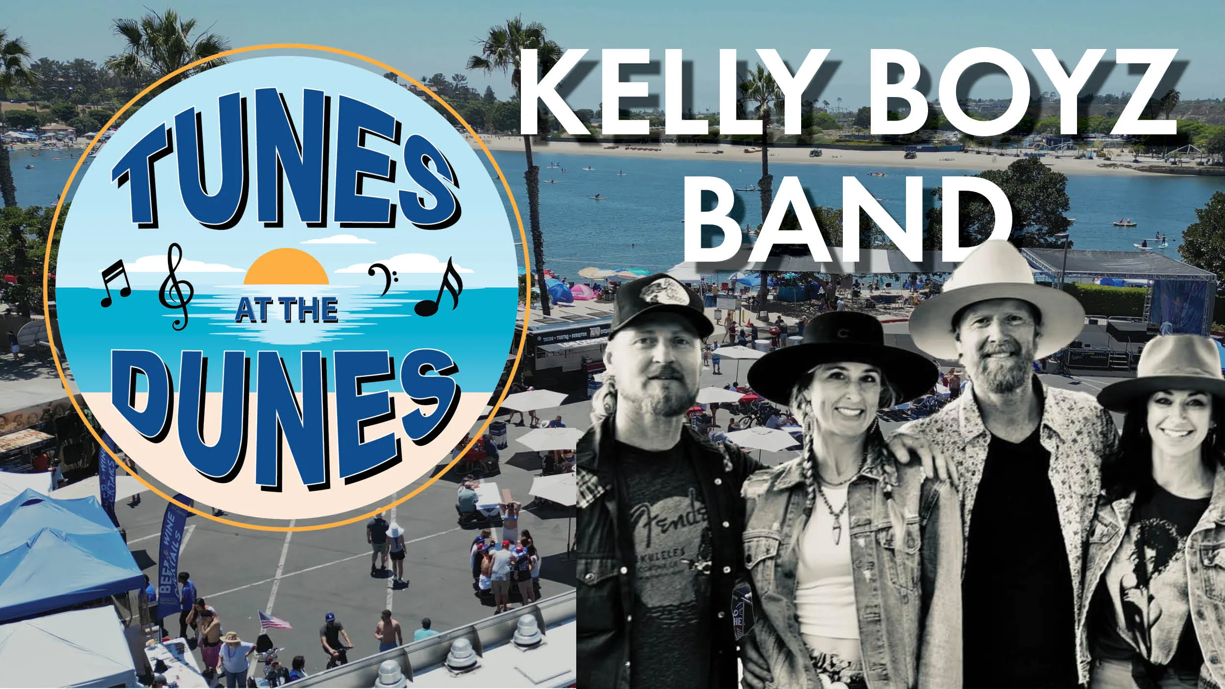 Kelly Boyz country band plays at Tunes at the Dunes - Newport Dunes Resort