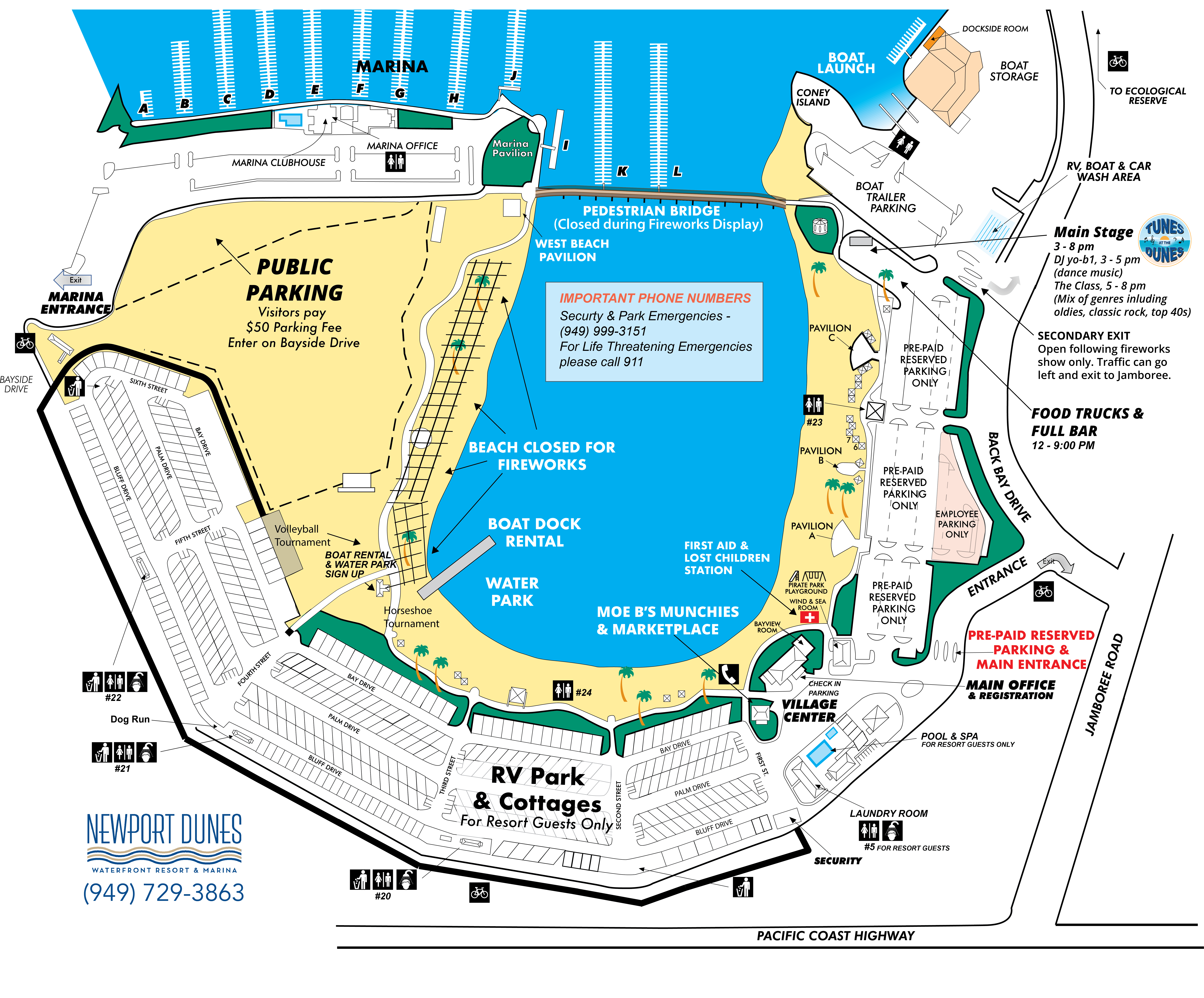 Newport Dunes Waterfront Resort & Marina Map