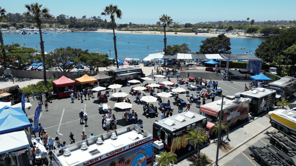 Tunes at the Dunes event with stage and food trucks